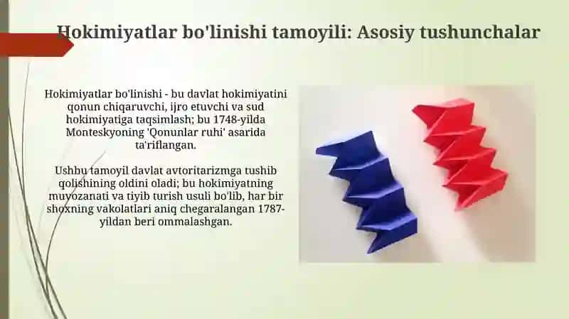 Hokimiyatlar boʻlinish prinsipi 3