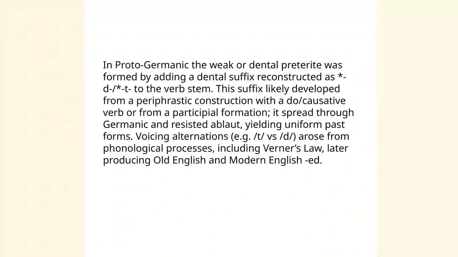 Proto-Germanic origins of the weak (dental) past 3