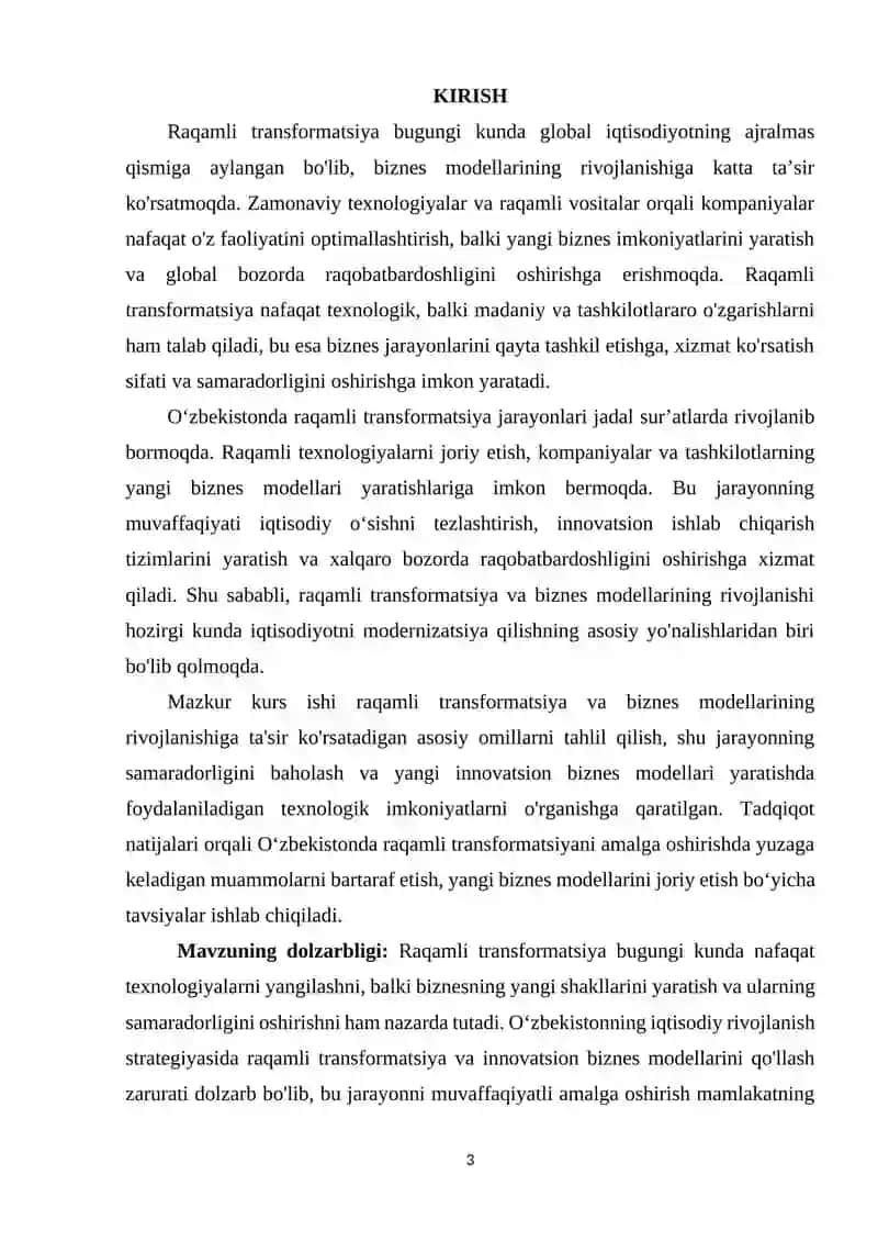 RAQAMLI TRANSFORMATSIYA VA BIZNES MODELLARINING RIVOJLANISHI 3
