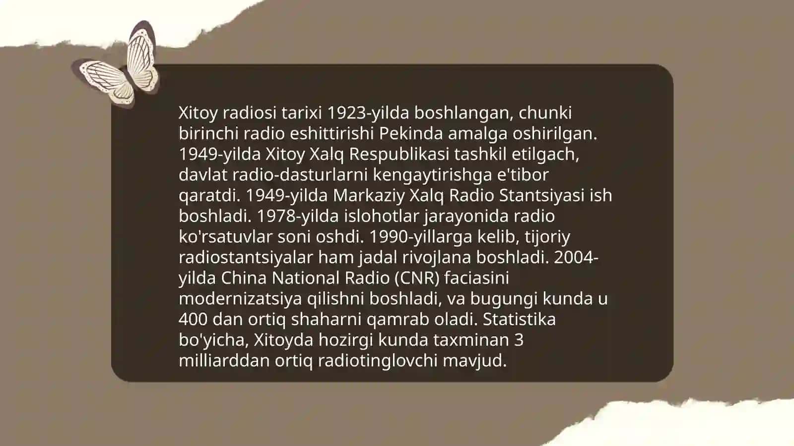 Xitoy radiosi 3