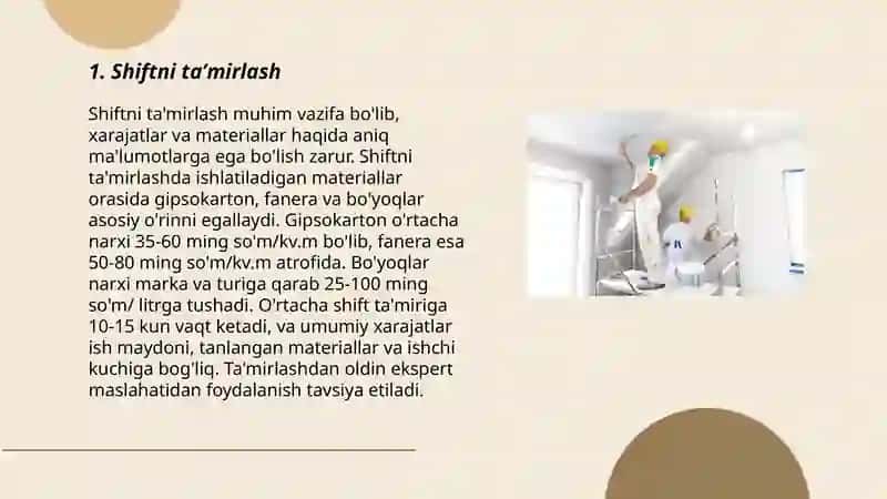 Shiftni taʼmirlash 3