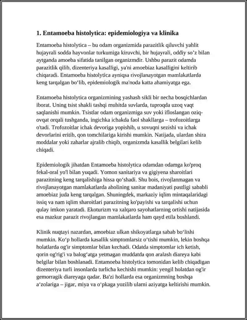 Entamoeba histolytica: epidemiologiya va klinika 3