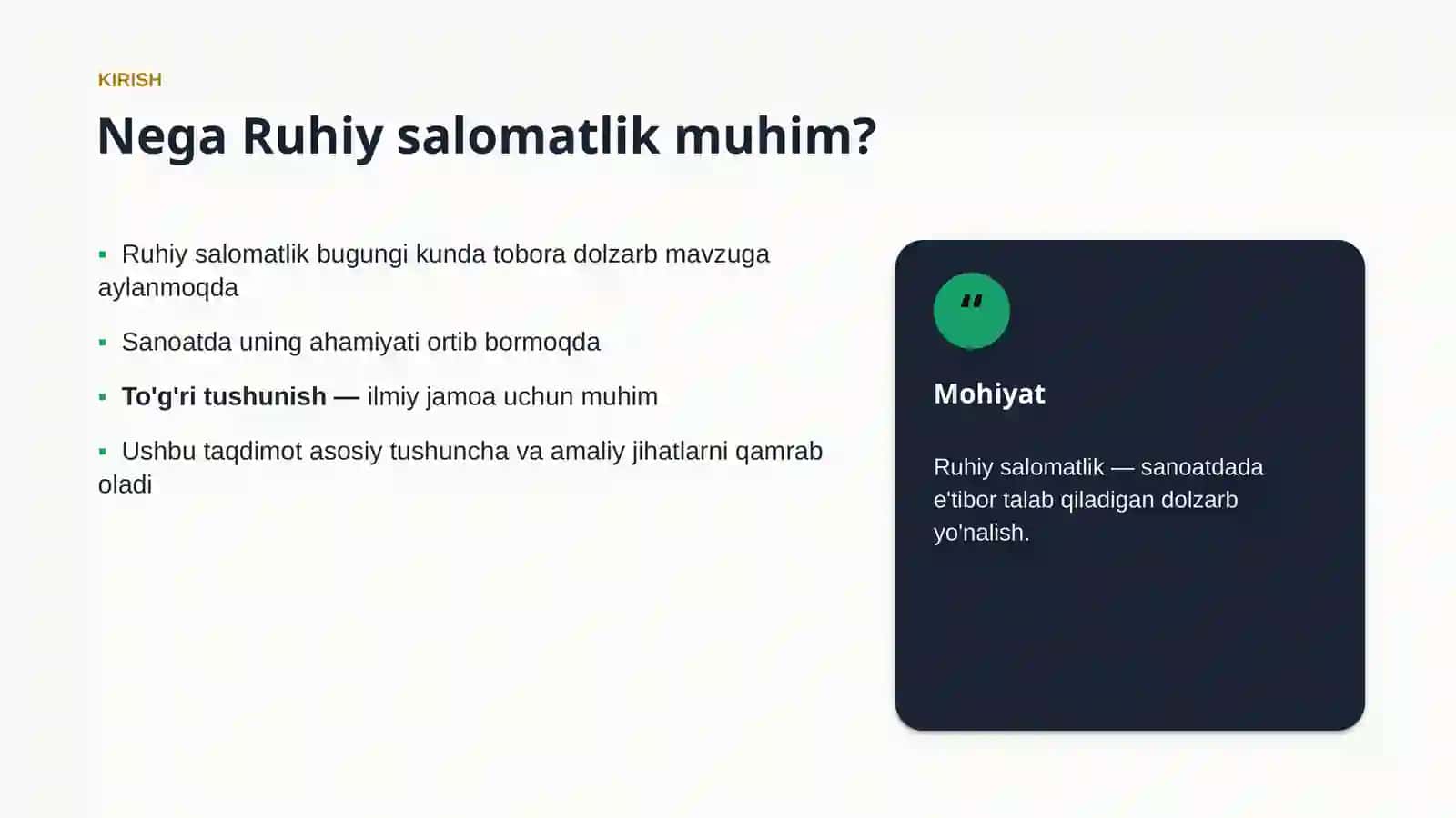 Ruhiy salomatlik 3