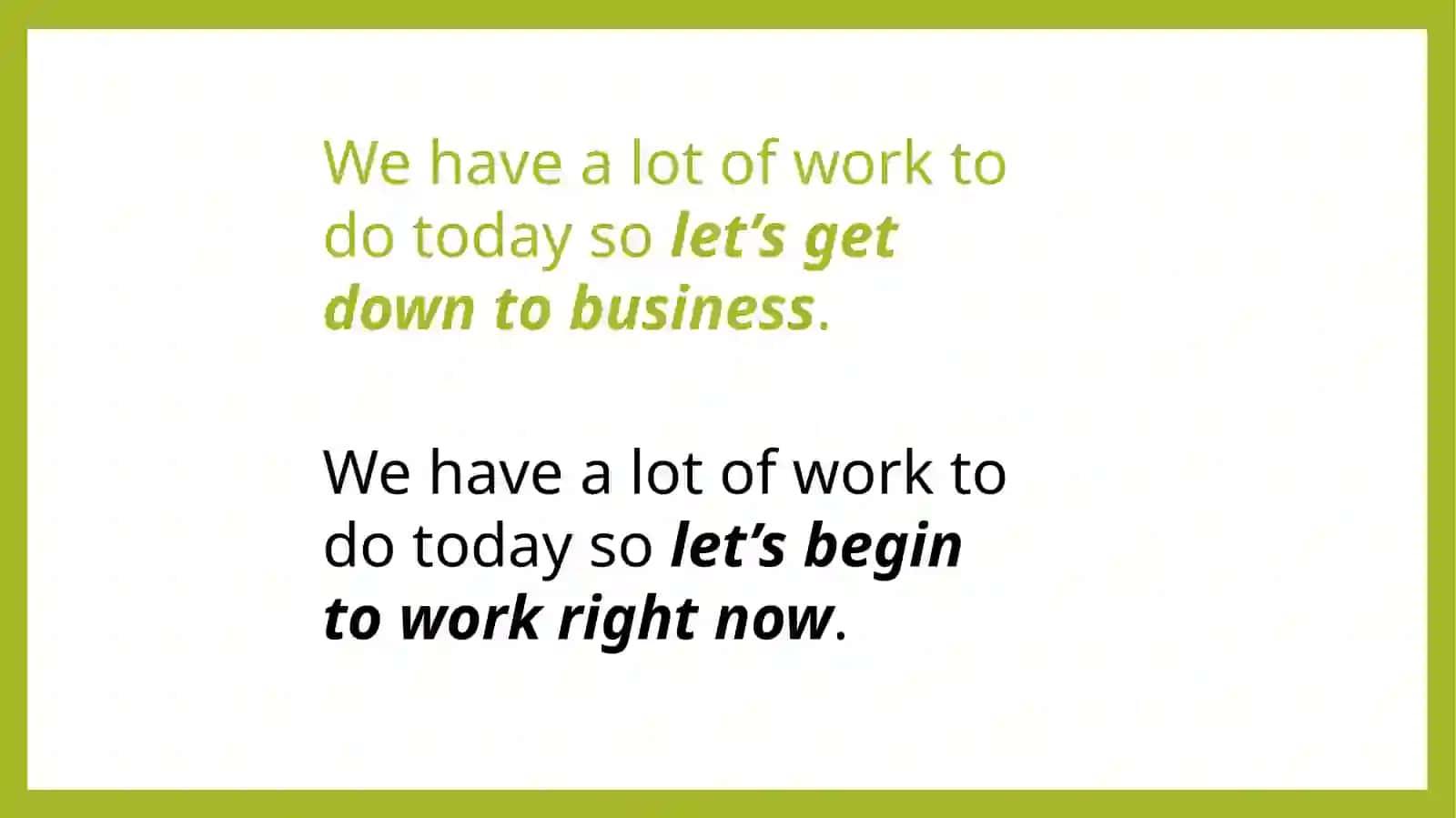 Business idioms 3