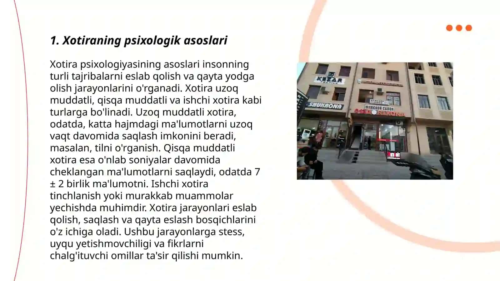Xotiraning psixologik asoslari 3