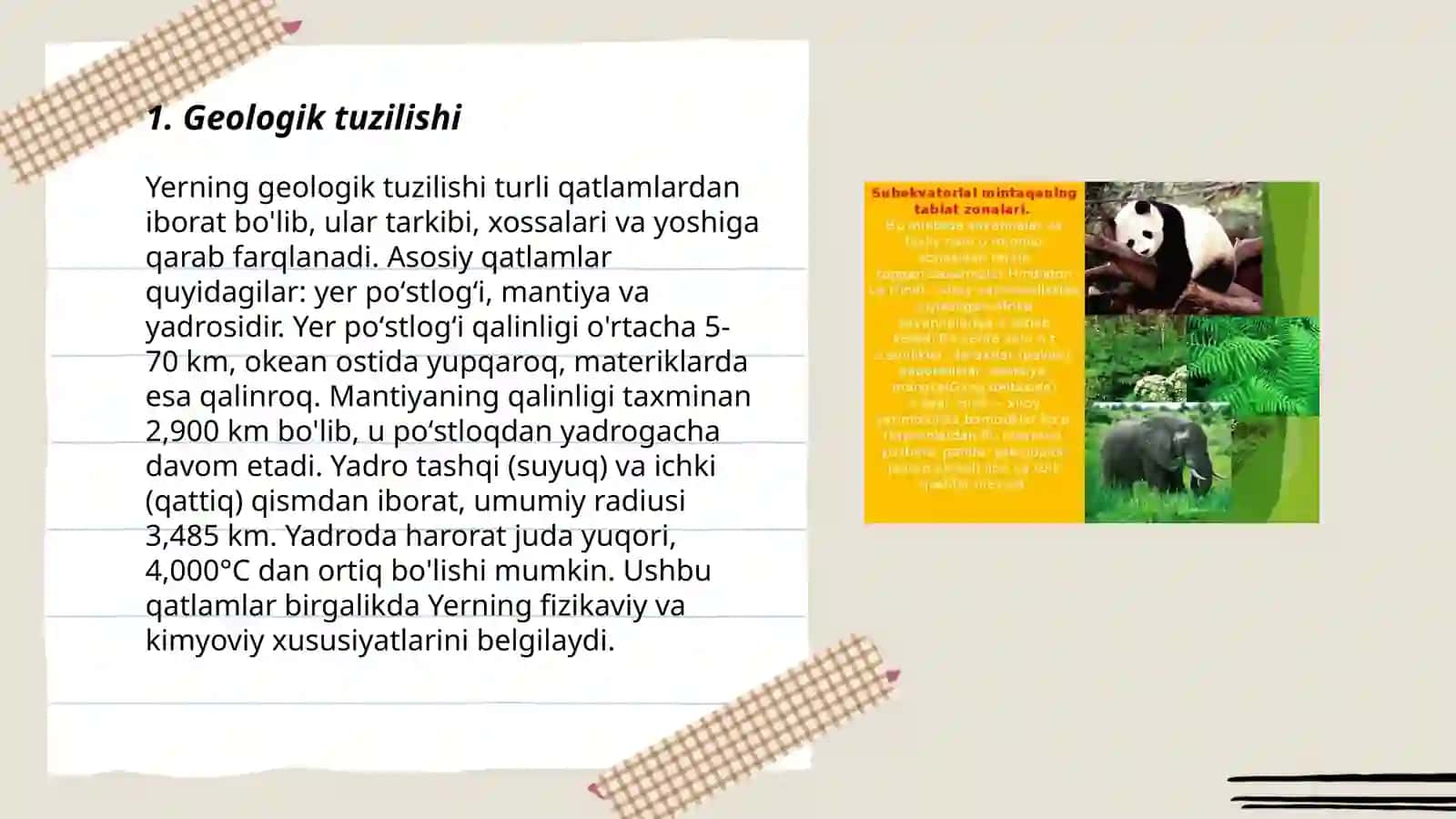 Yerning geologik tuzilishi 3