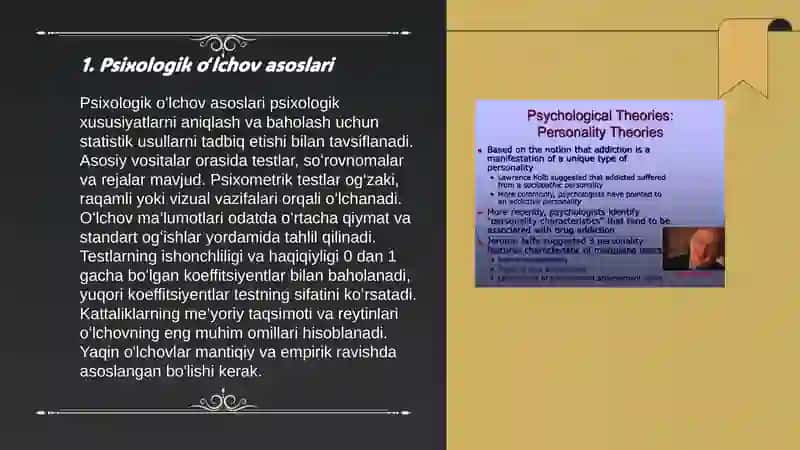 Dastlabki psixologik oʻlchov nazariyalari 3