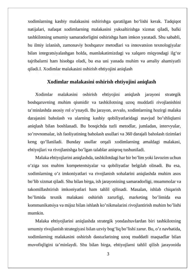 Malaka oshirish bo'yicha trening dasturi 3