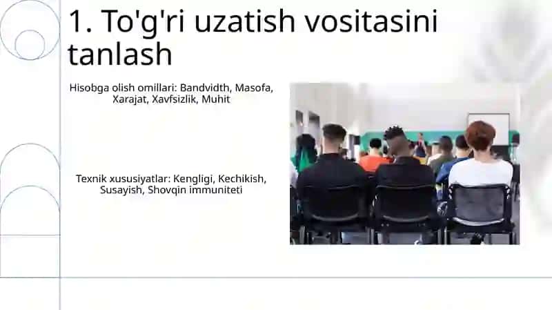 Axborot oʻtkazish muhiti va ularning texnik koʻrsatkichlari 3