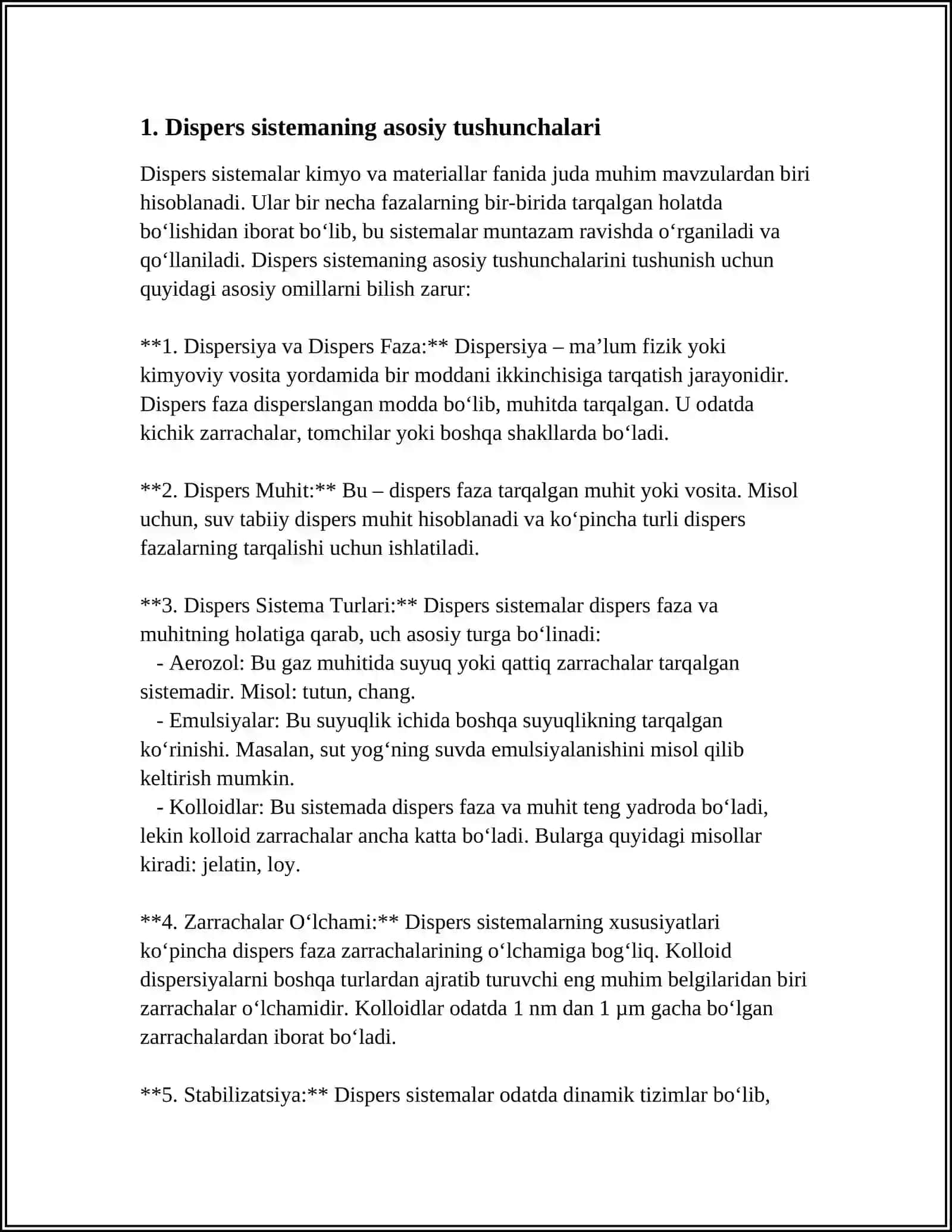 ORGANIZMNING SUV-DISPERS SISTEMASI 3