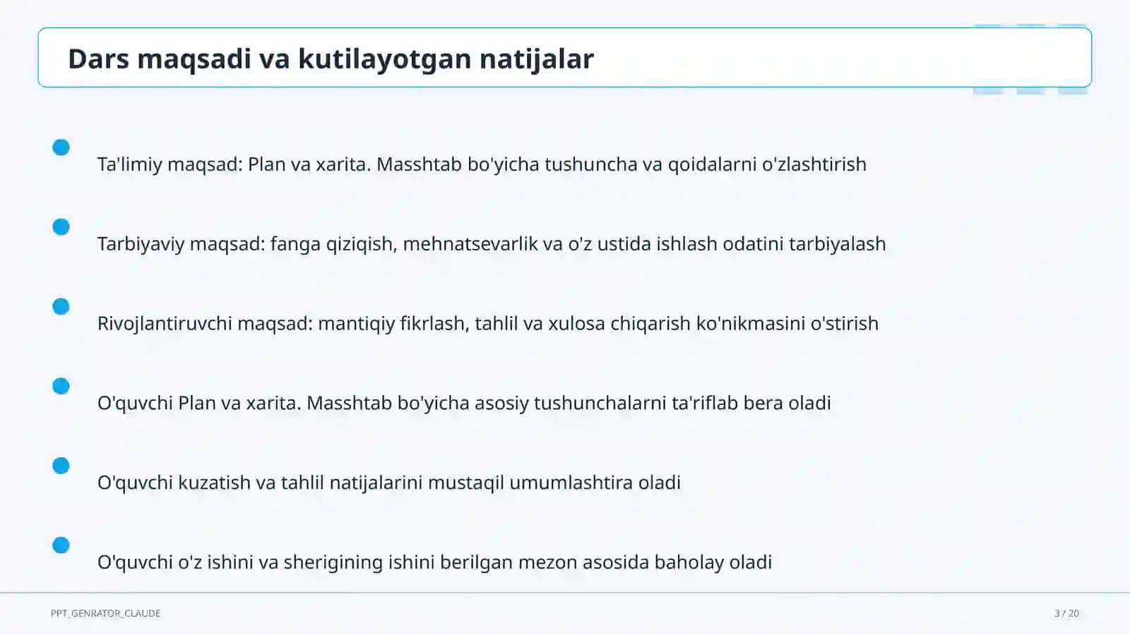 Plan va xarita. Masshtab (5-sinf) 3