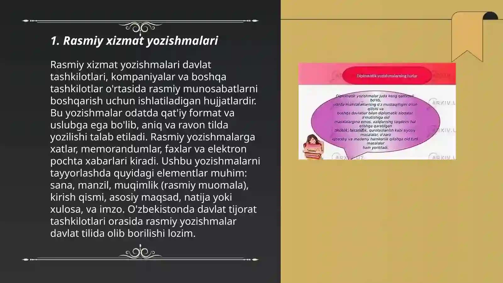 Xizmat yozishmalari turlari 3
