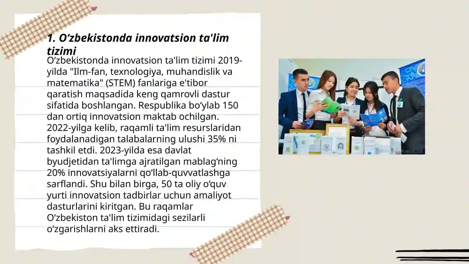 O‘zbekistonda innovatsion o‘quv maskanlari 3