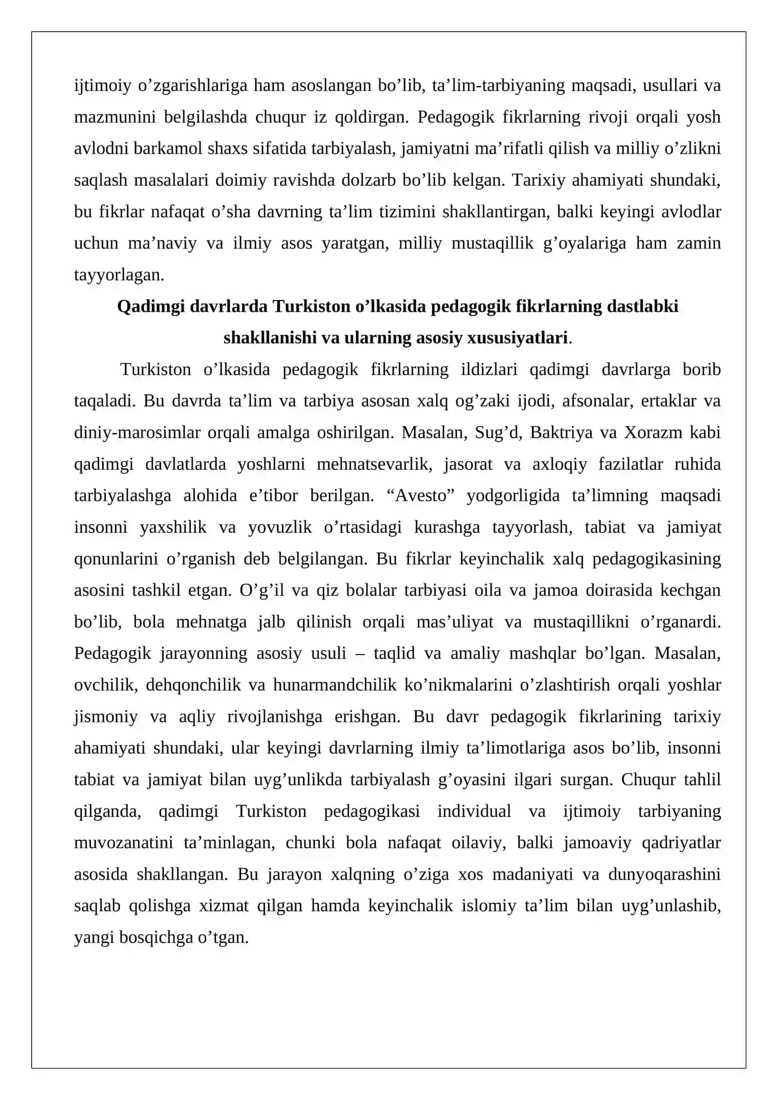 Turkiston o’lkasida pedagogik fikrlarning paydo bo’lishi 3