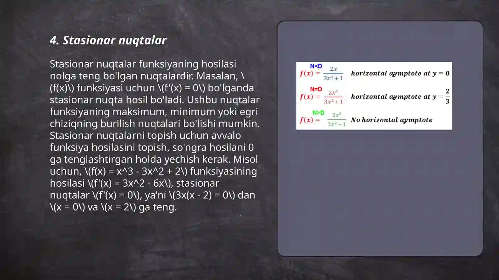 Ba'zi ratsional va irratsional funksiyalarni integrallash 3