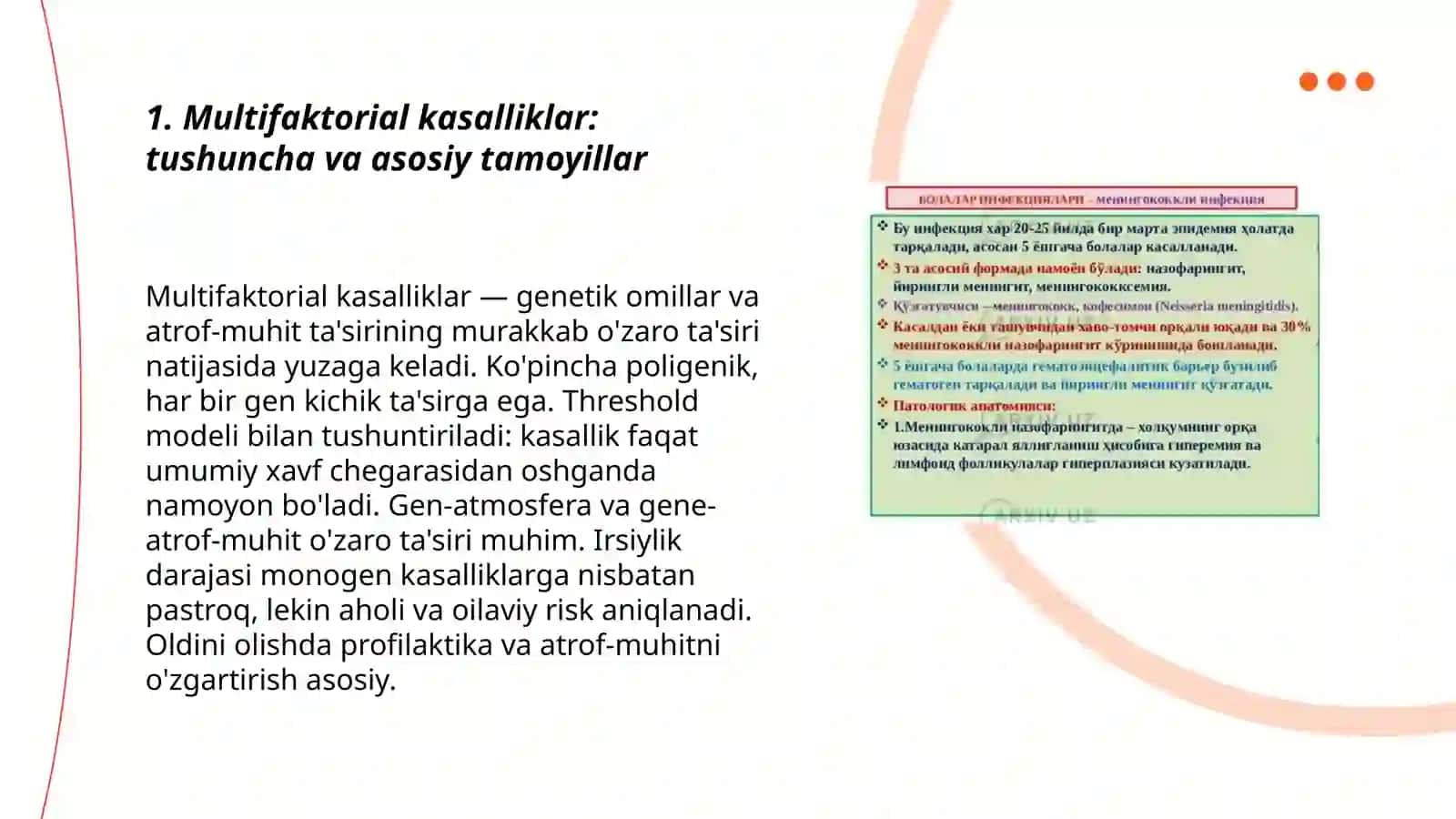 Multifaktorial kasalliklar 3