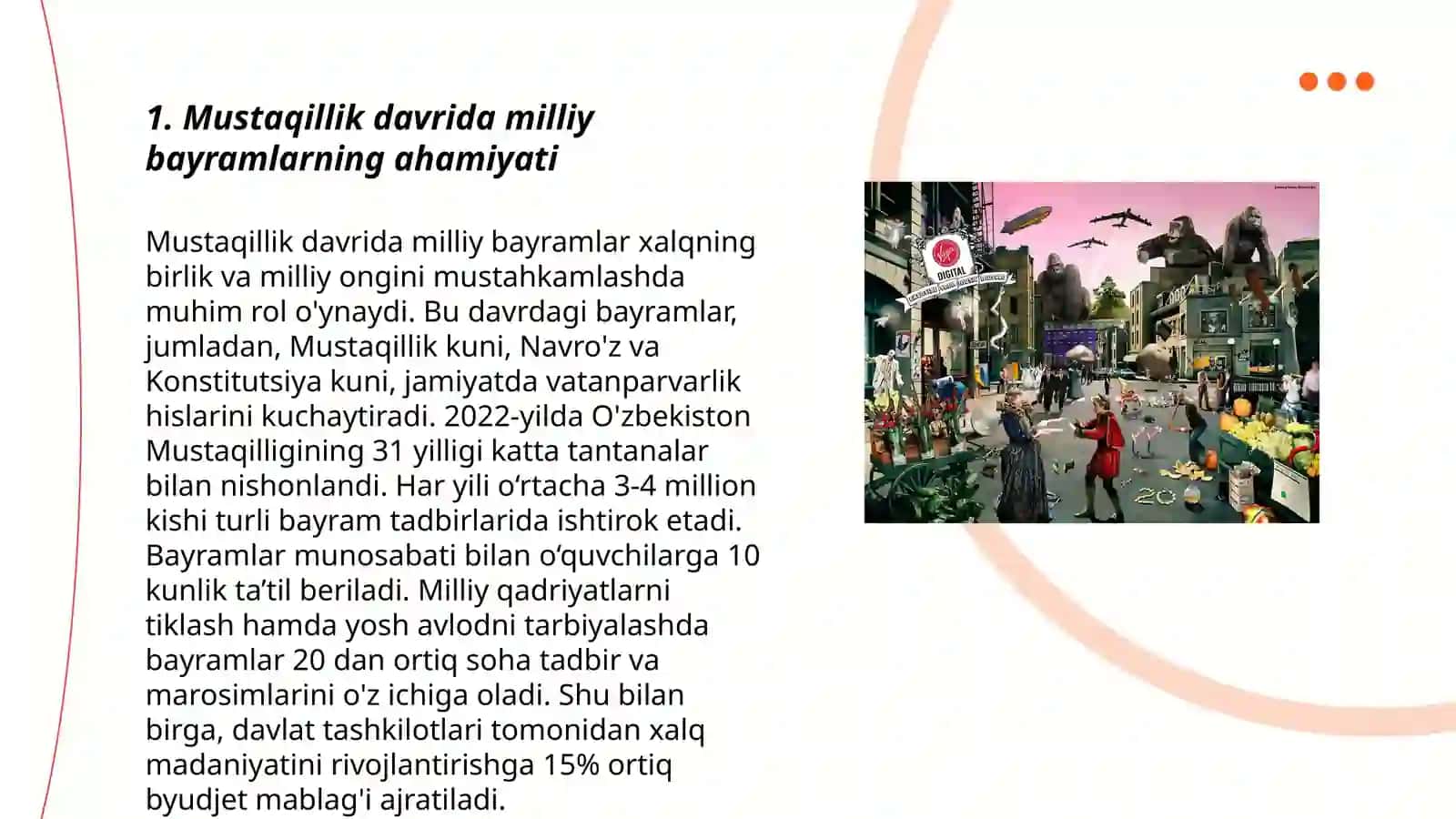 Mustaqillik yillarda milliy urf-odatlar, qadriyatlar va an'analarning qayta tiklanishi 3
