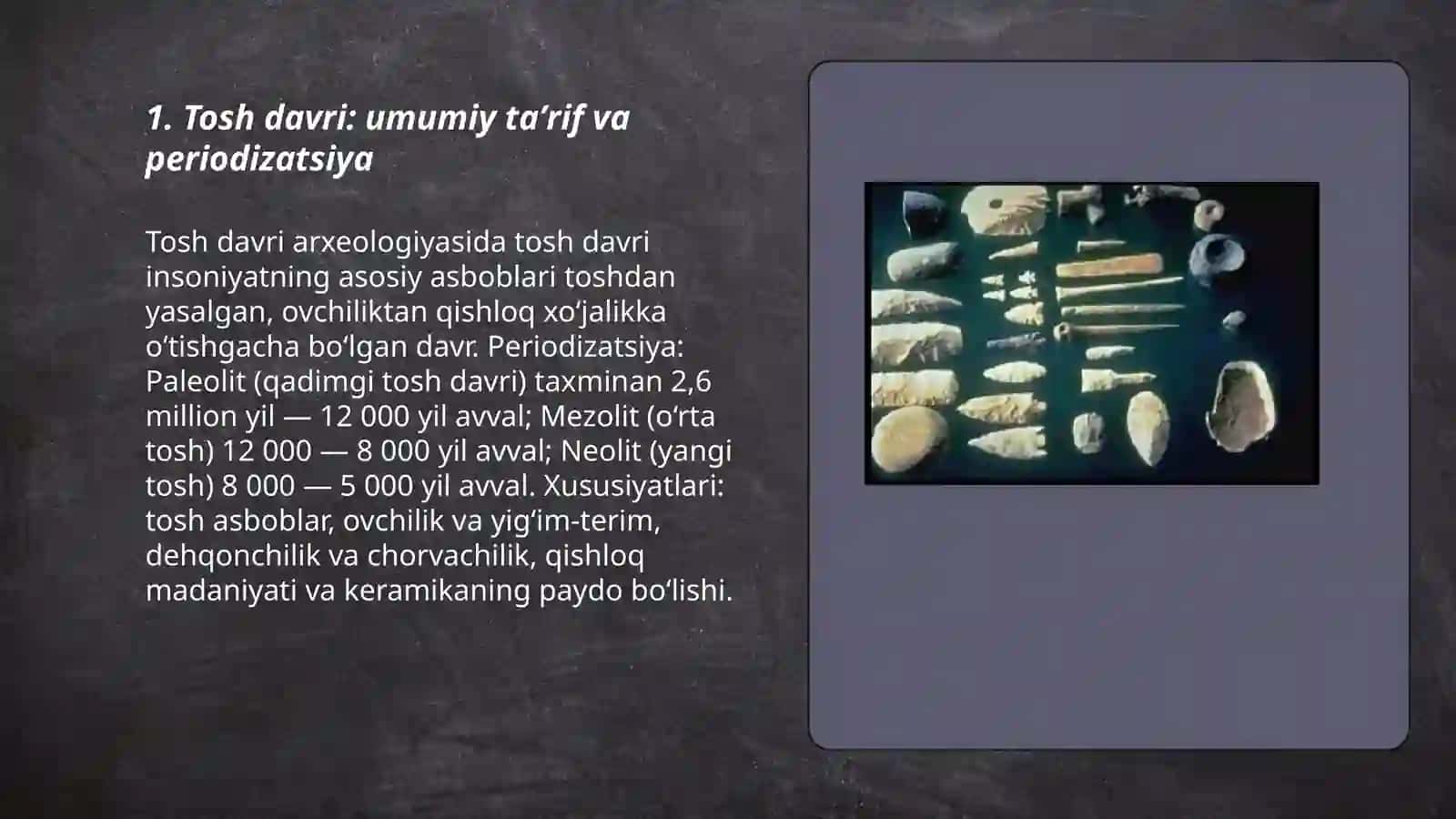 Tosh davri arxeologiyasi 3