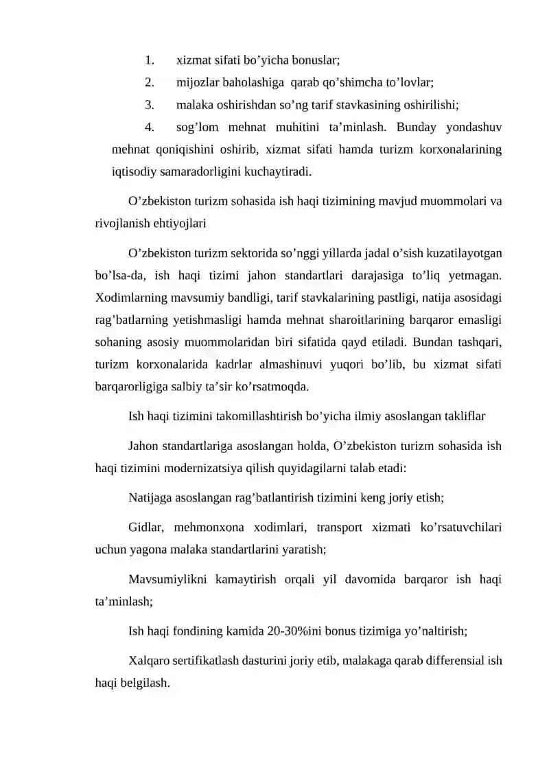 Turizm sohasidagi ishchi-xodimlar ish haqi 3