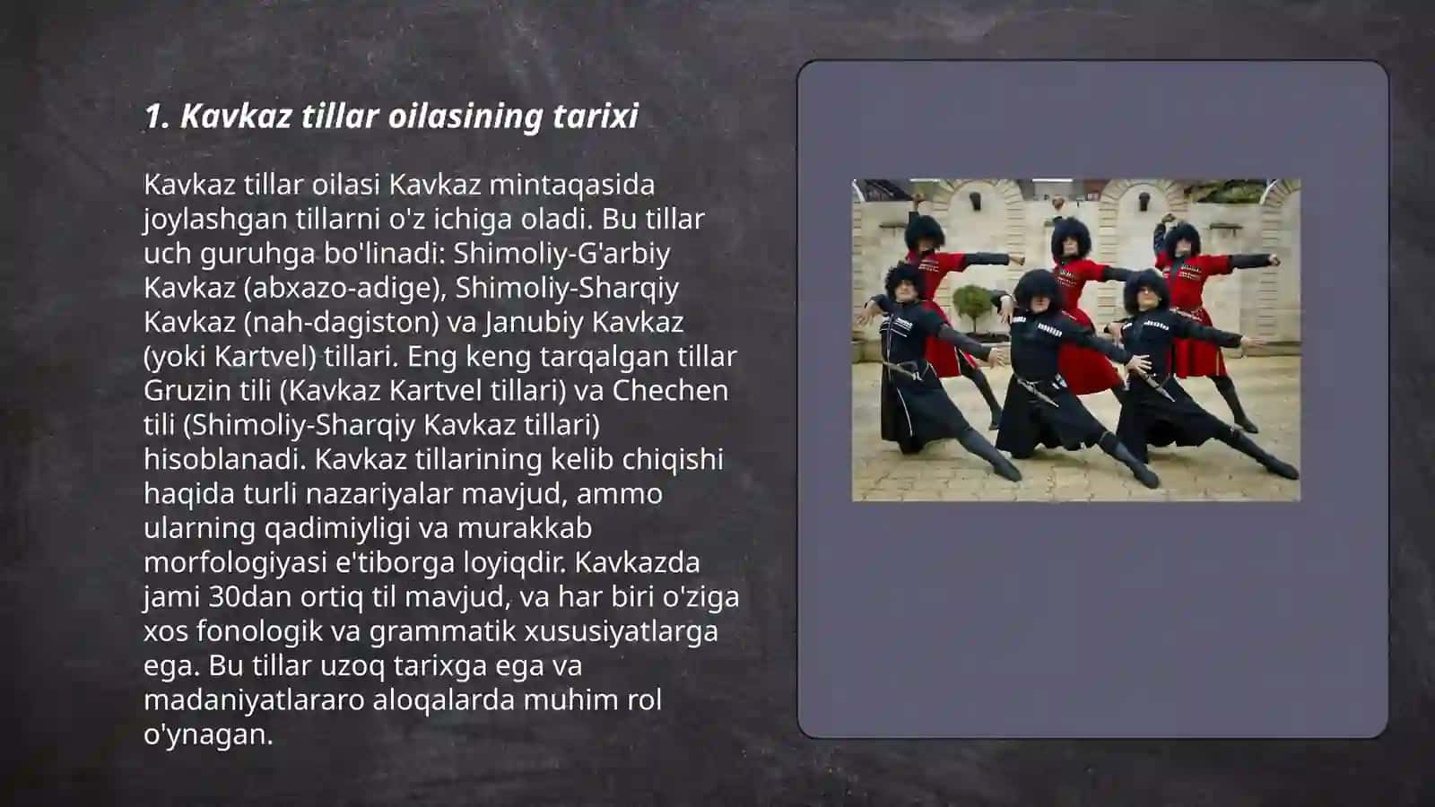 Kavkaz tillar oilasi mavzusida 3