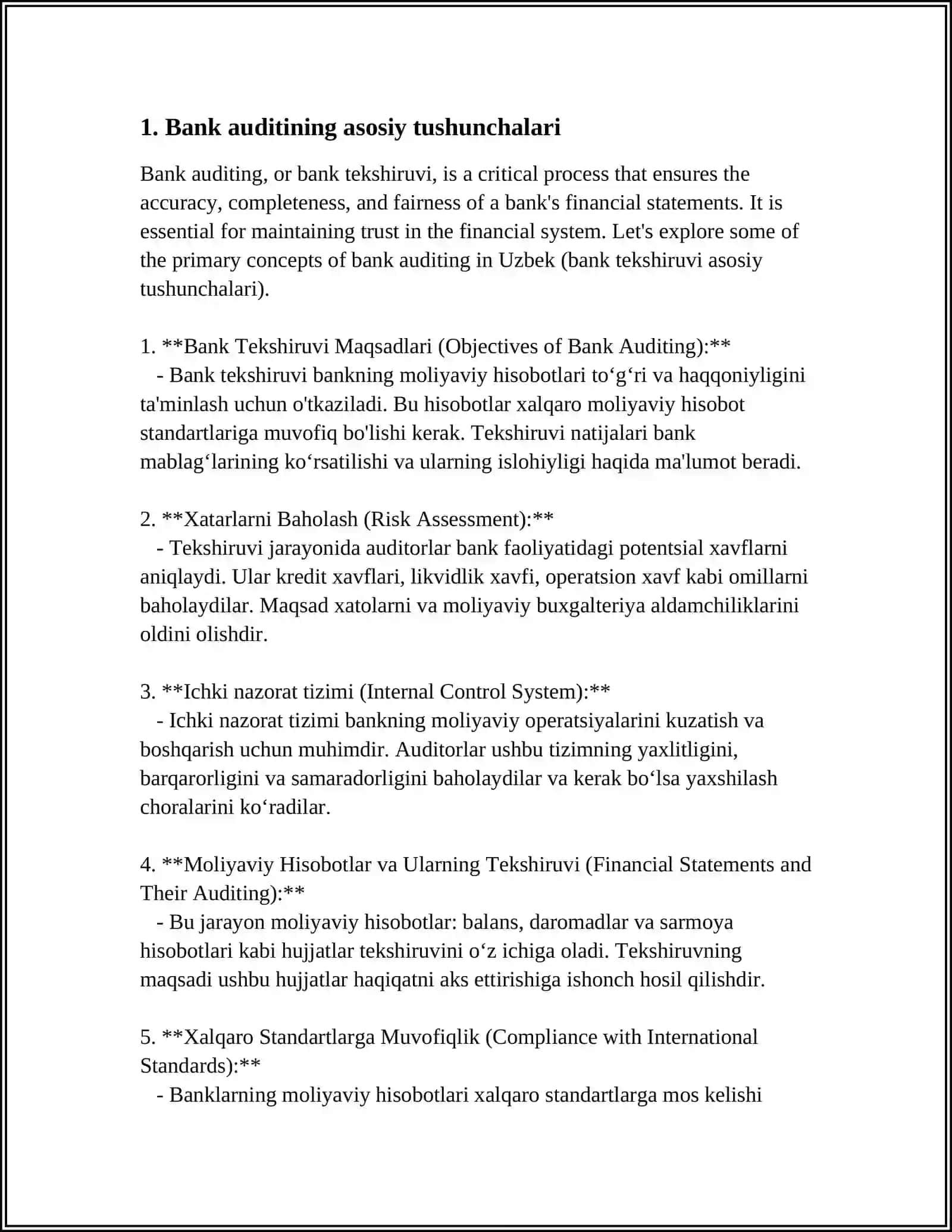 BANK AUDITINING METODLARI 3