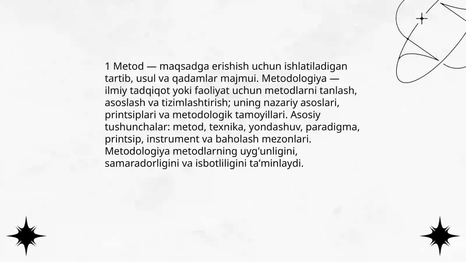 Metod va metodologiya tushunchasi 3