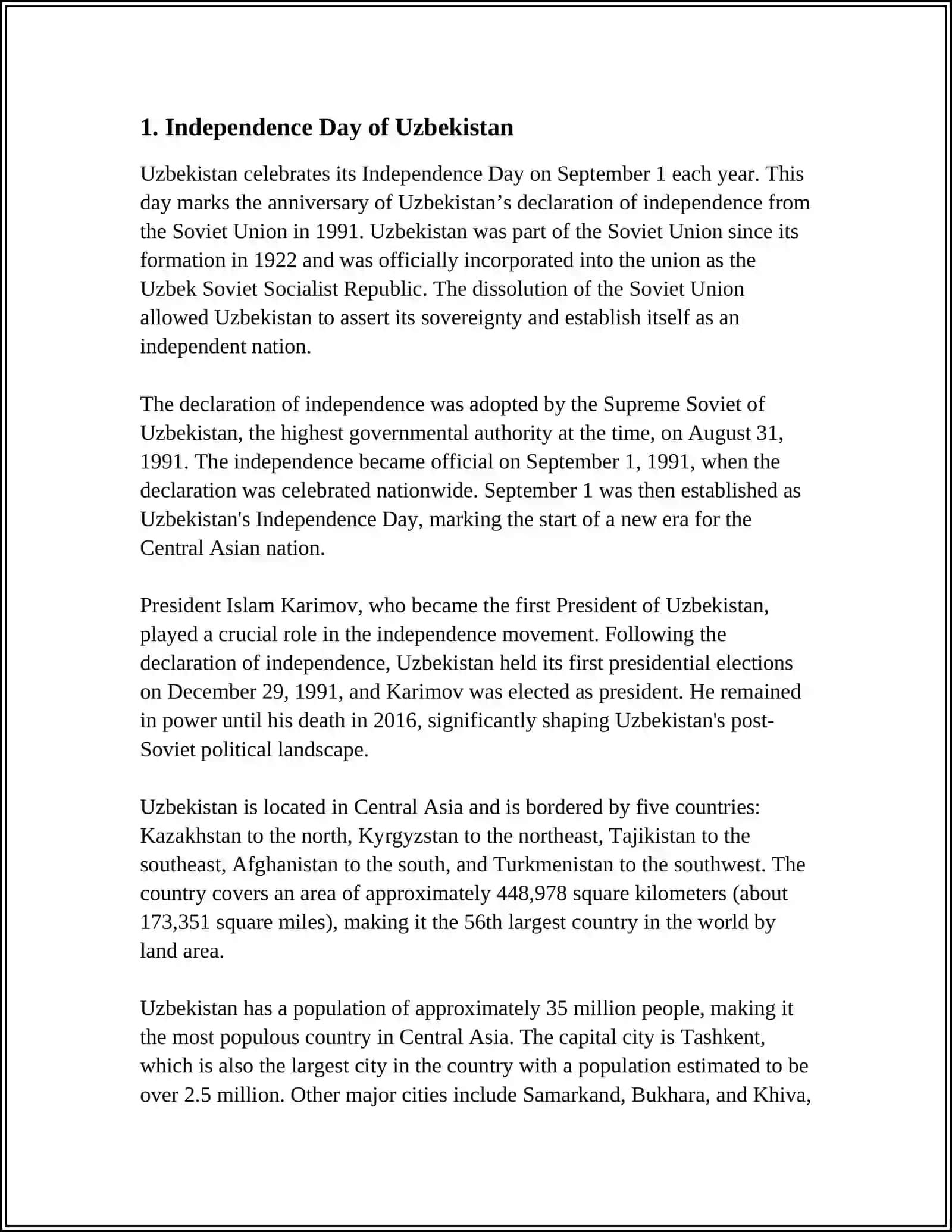 REFERAT - Uzbek National Holidays 3