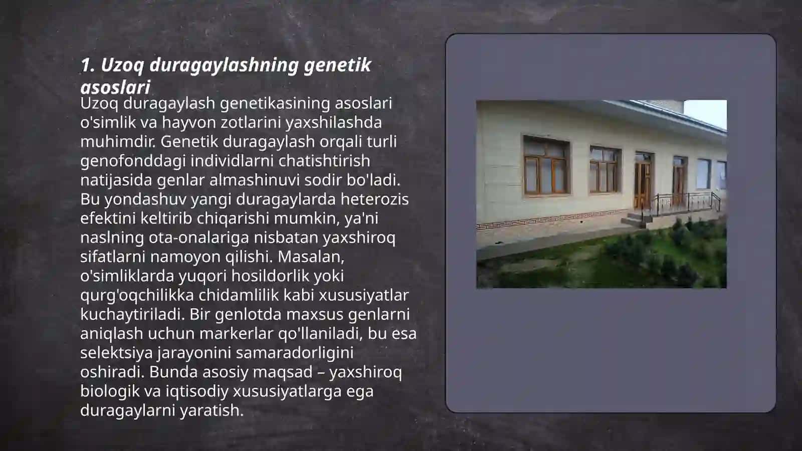 Uzoq duragaylashning genetik asoslari 3