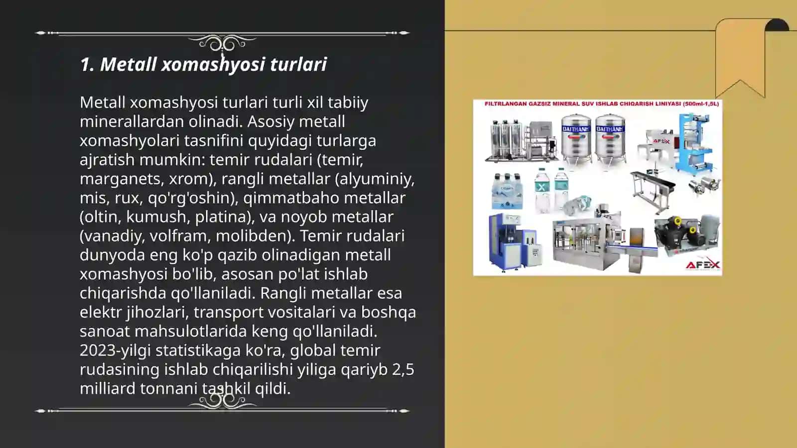 Metall xomashyosi turlari 3
