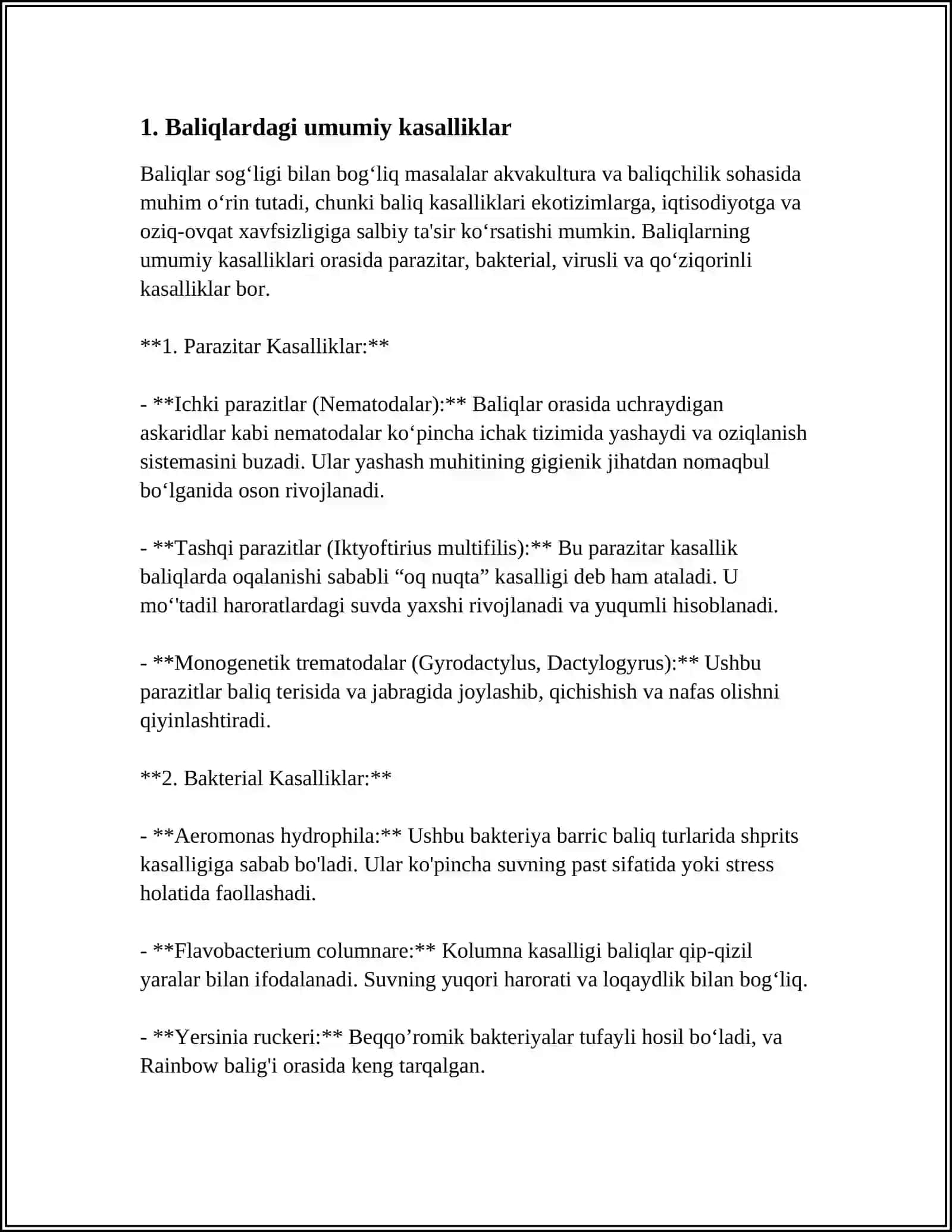 BALIQ KESELLIKLERI HAM OLARĞA QARSI GURES 3