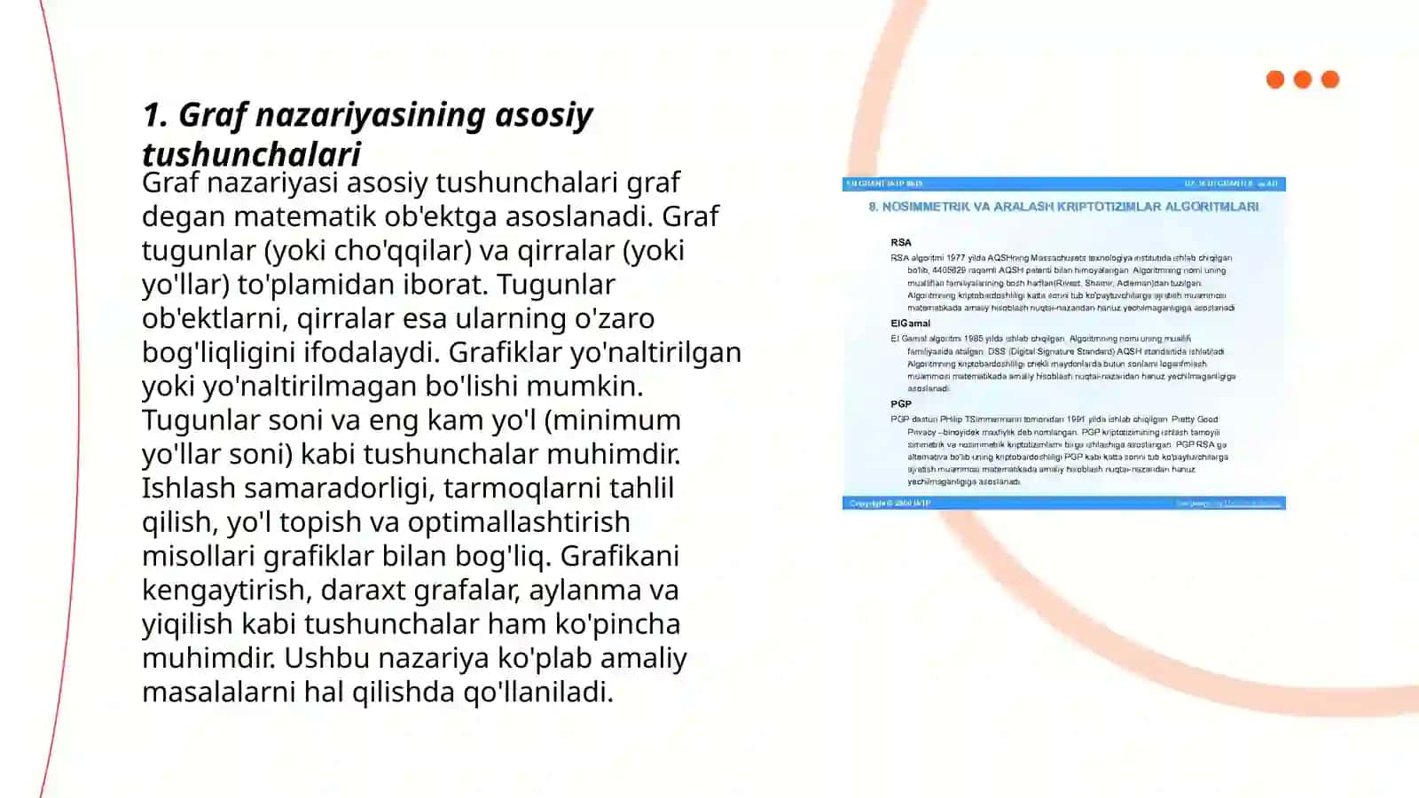 Graflarni ko'ruv algoritmlarini ishlab chiqish 3