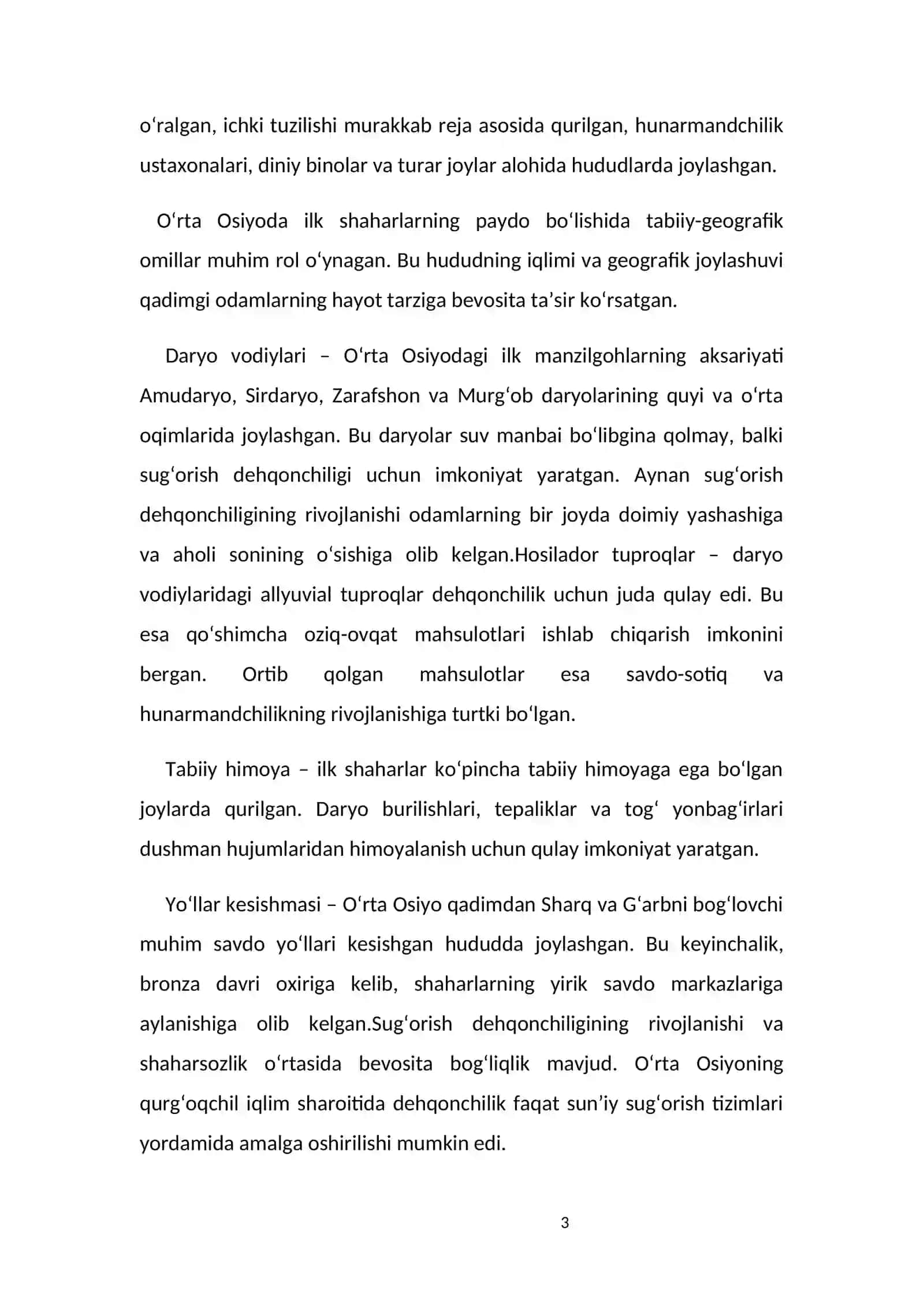 O‘rta Osiyoda shaharsozlik madaniyatining paydo bo‘lishi 3