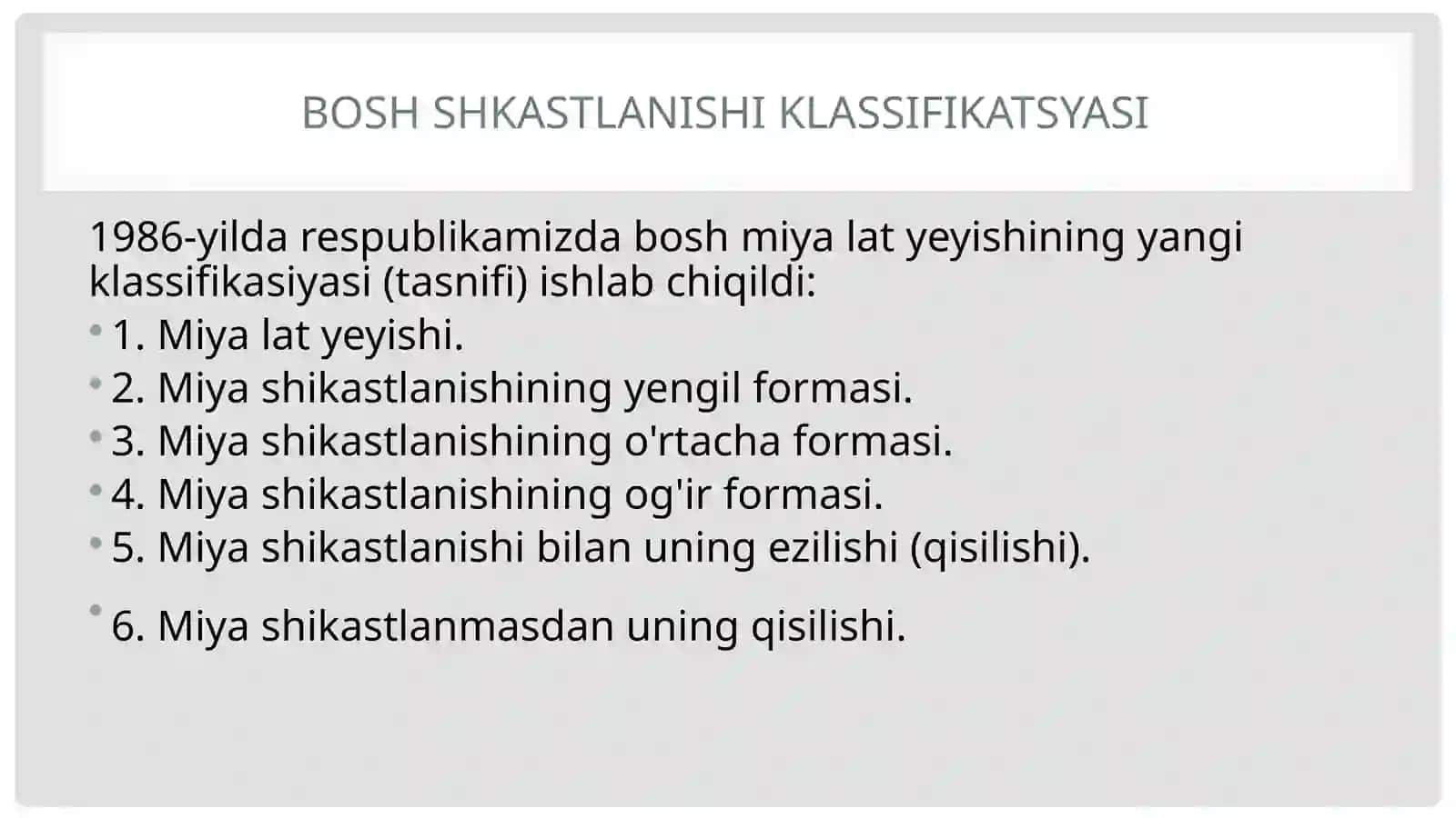 Bosh, Ko'krak Qofasi, Qorin Shkastlanishi 3