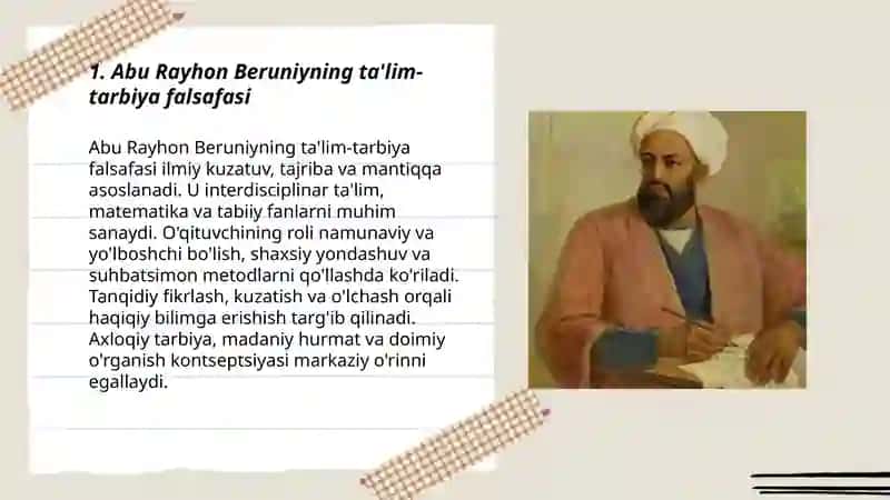 Abu Rayhon Beruniyning ta'lim-tarbiya falsafasi 3