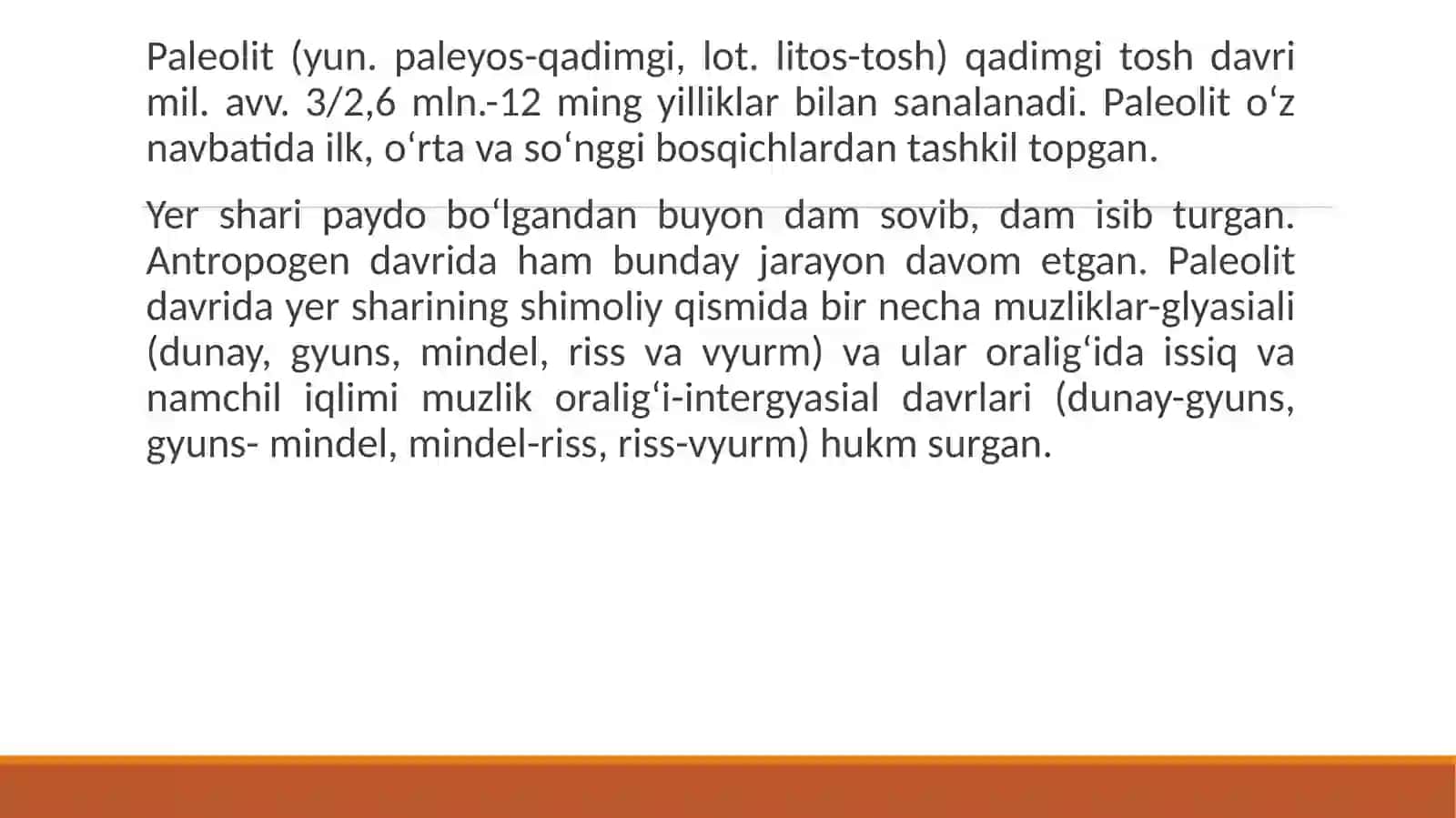 Paleolit davri va uning o‘rganilishi 3