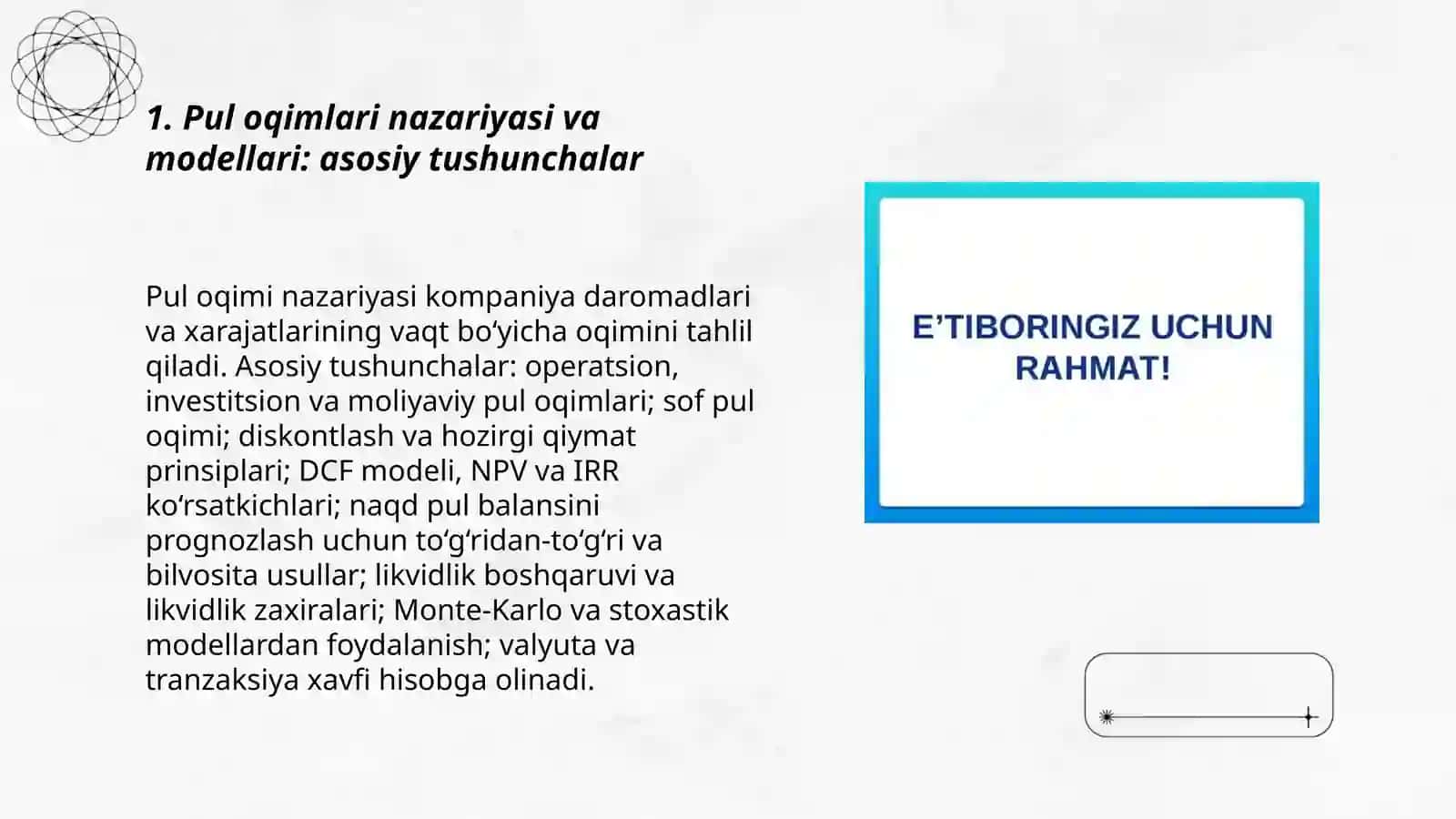 Pul oqimlarining modellari va xalqaro amaliyot 3