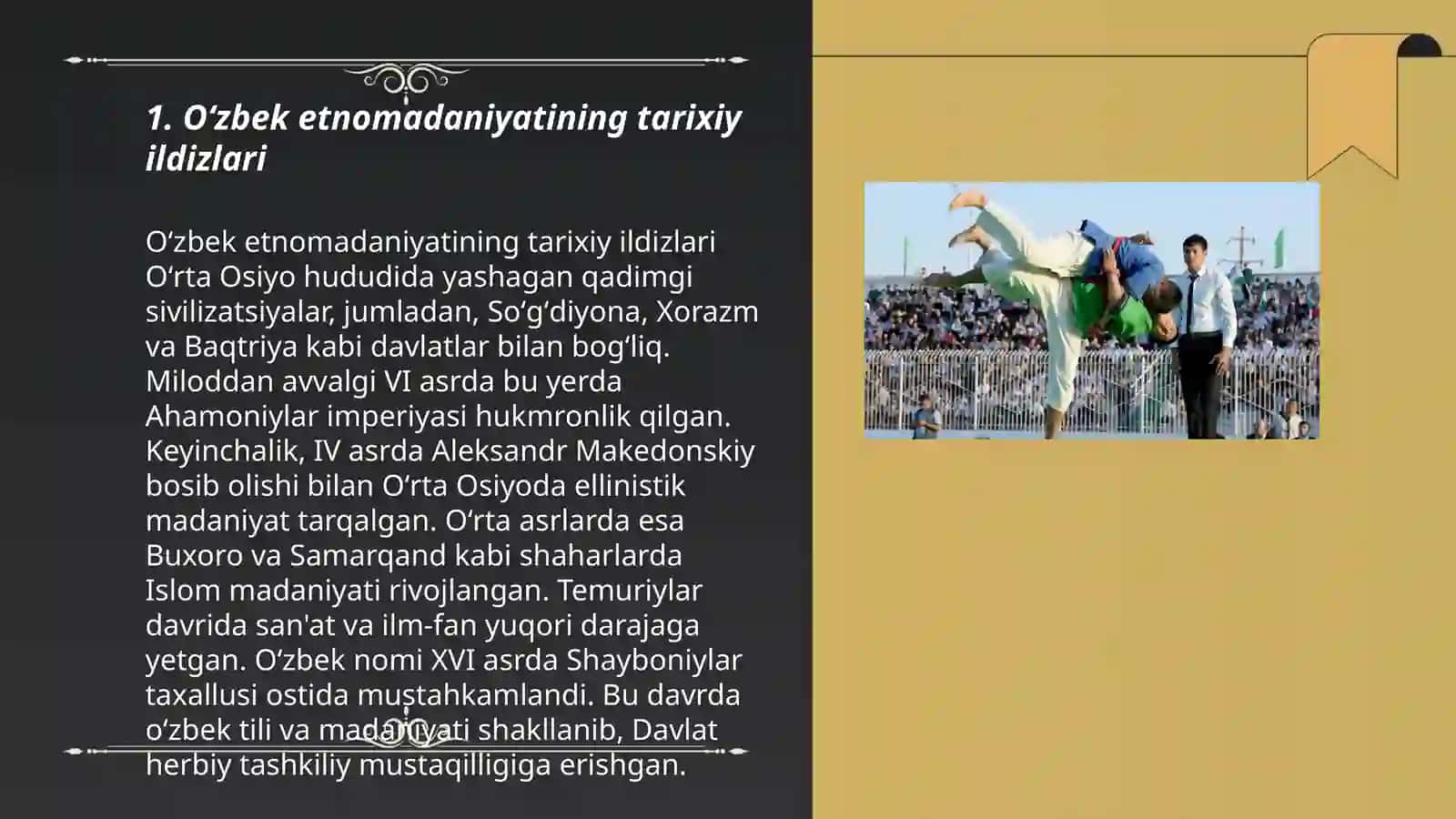 Oʻzbek etnomadaniyatining tarixiy ildizlari 3