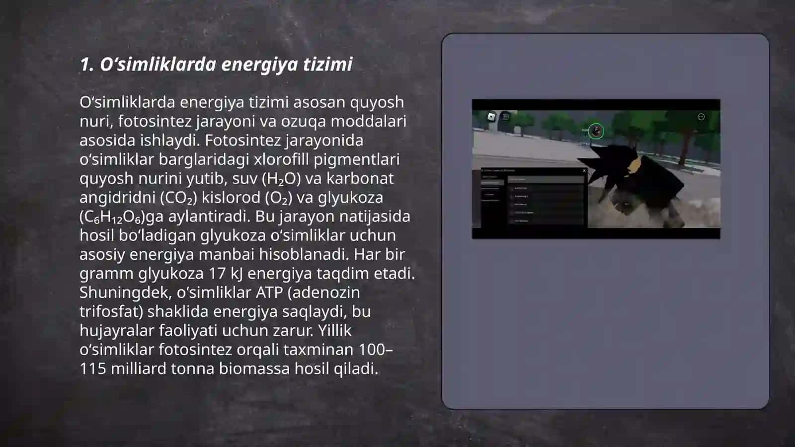 Oʻsimliklarda energiya tizimi 3