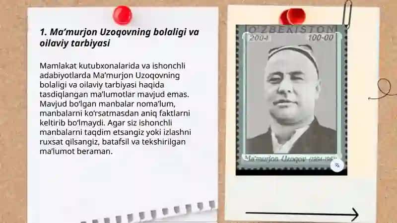Maʼmurjon Uzoqov hayoti va ijodi 3
