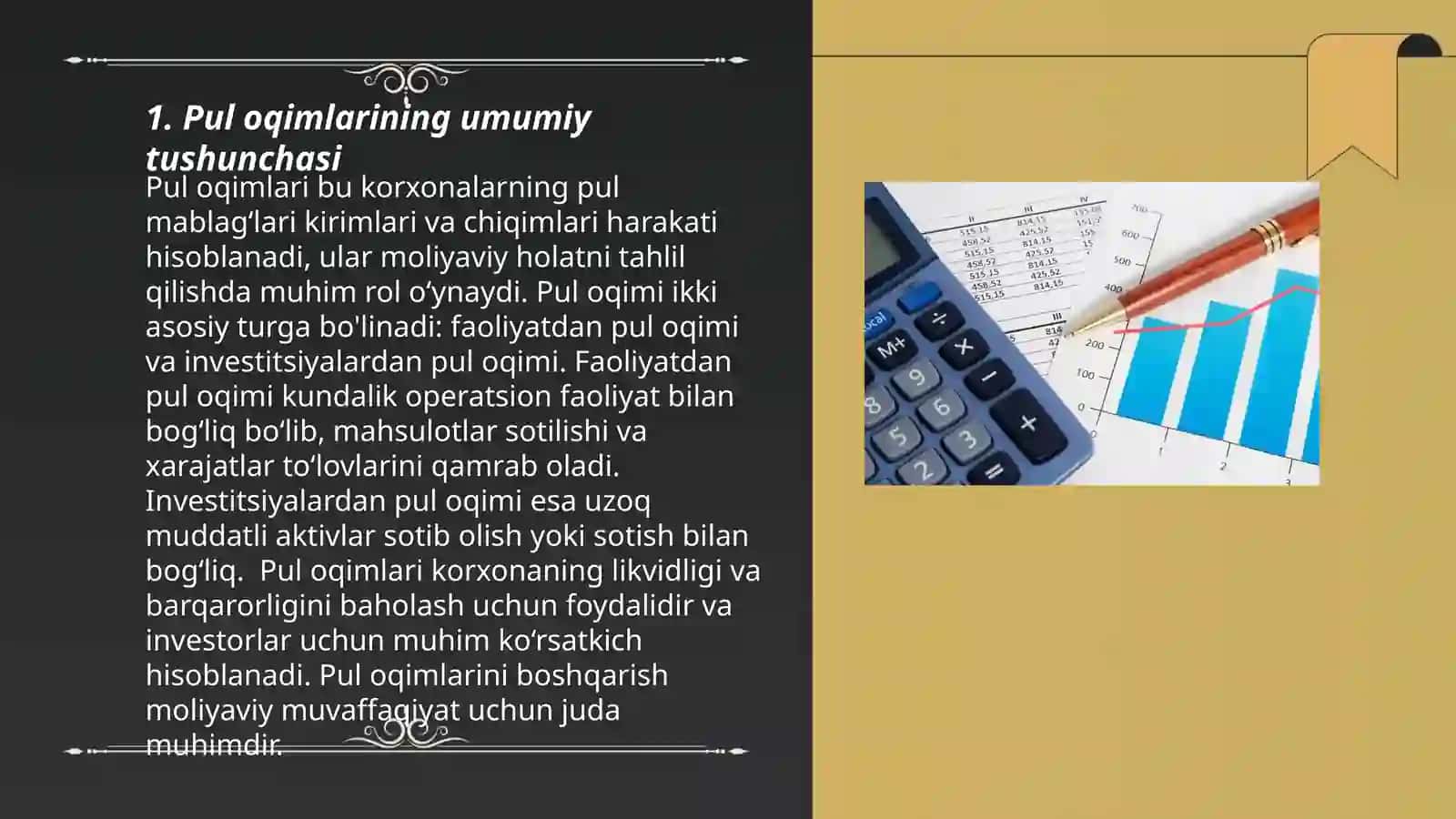 Pul oqimlarining umumiy tushunchasi 3
