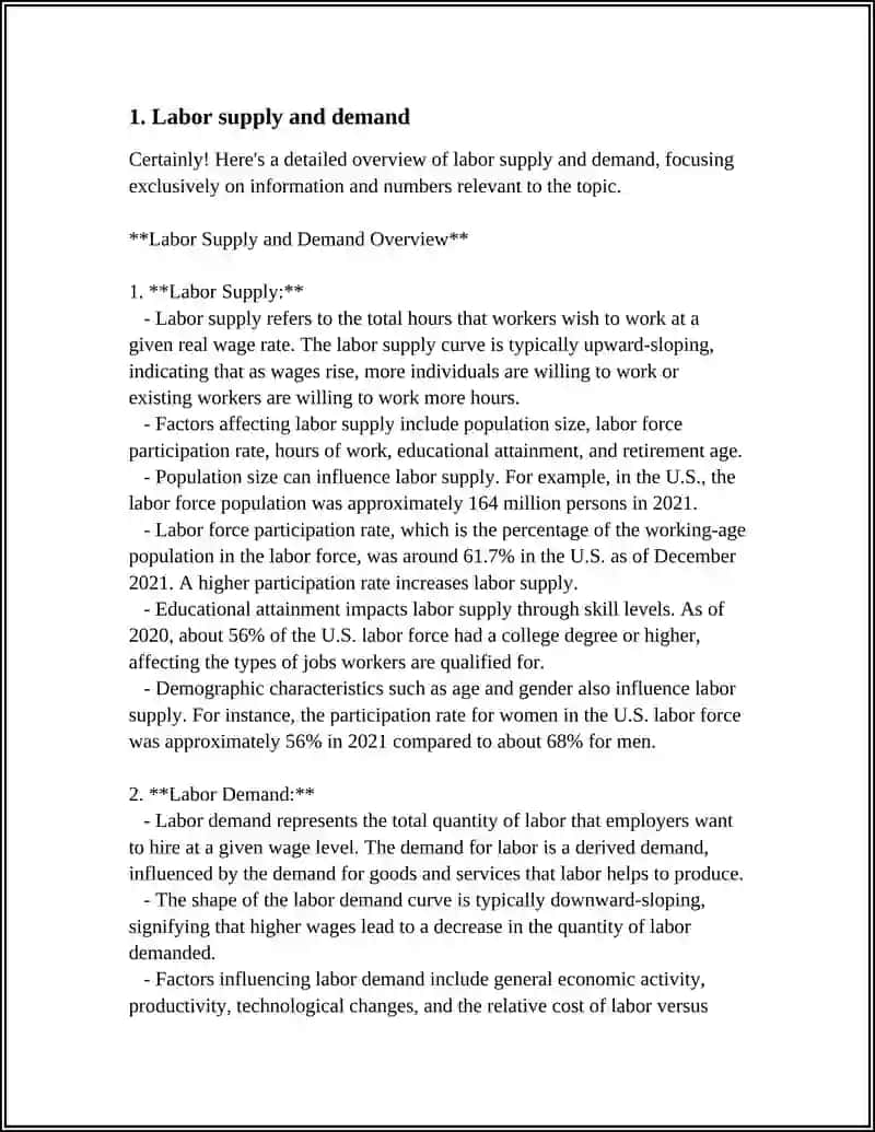 Labor Supply and Demand Overview 3