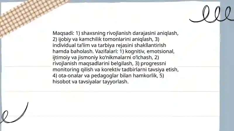 Shaxs rivojining diagnostik kartasi 3