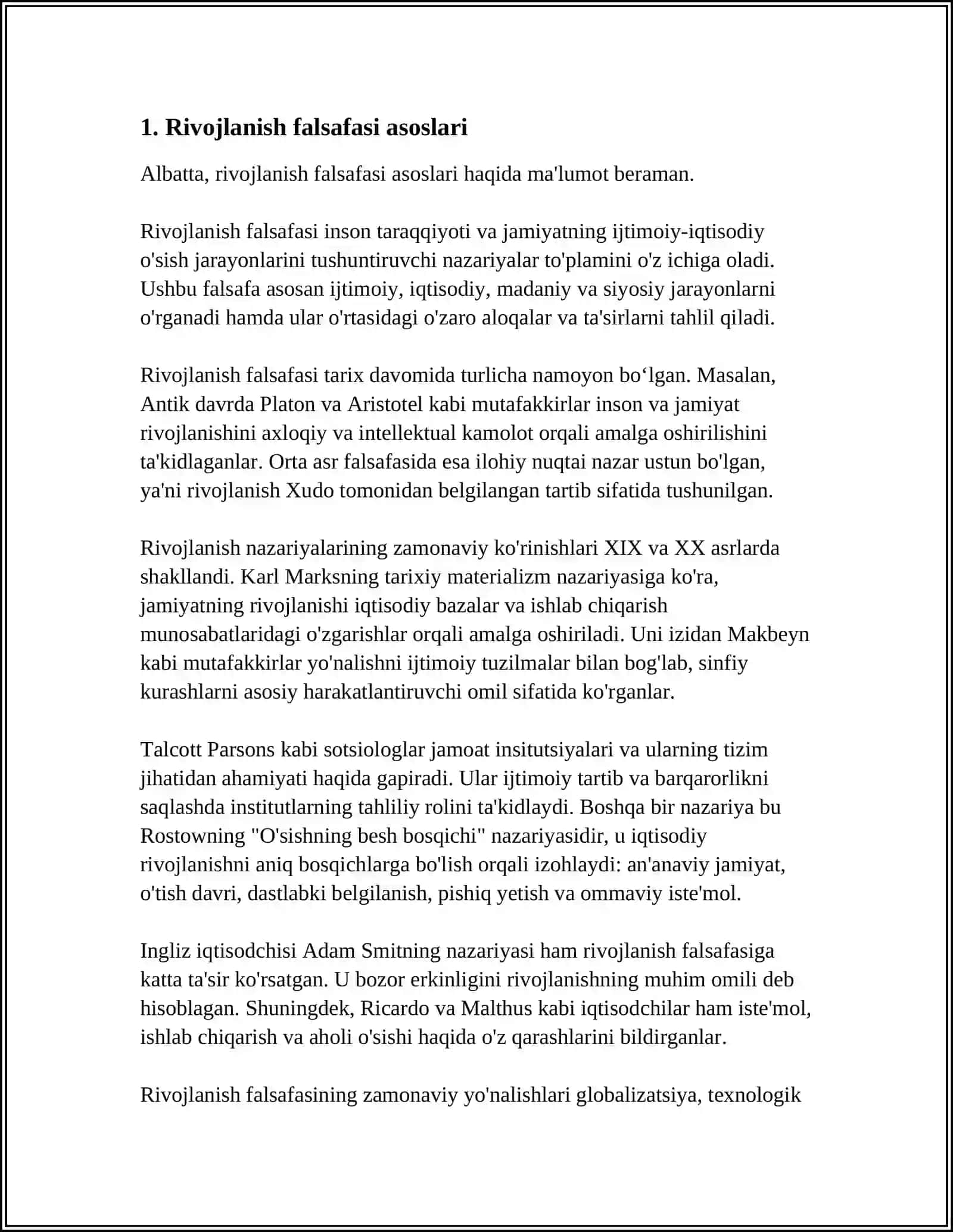 Rivojlanish Falsafasi 3