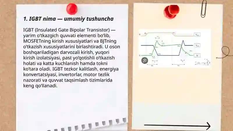 IGBT, ularning xususiyatlari, klassifikatsiyasi 3