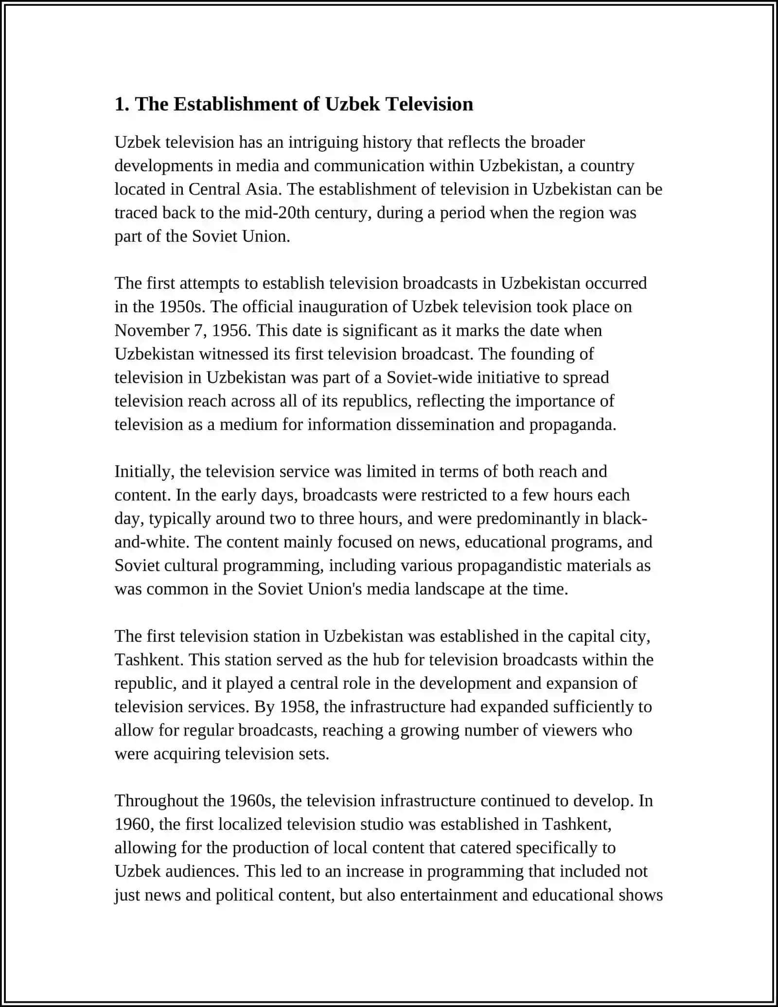 THE HISTORY OF UZBEK TV 3