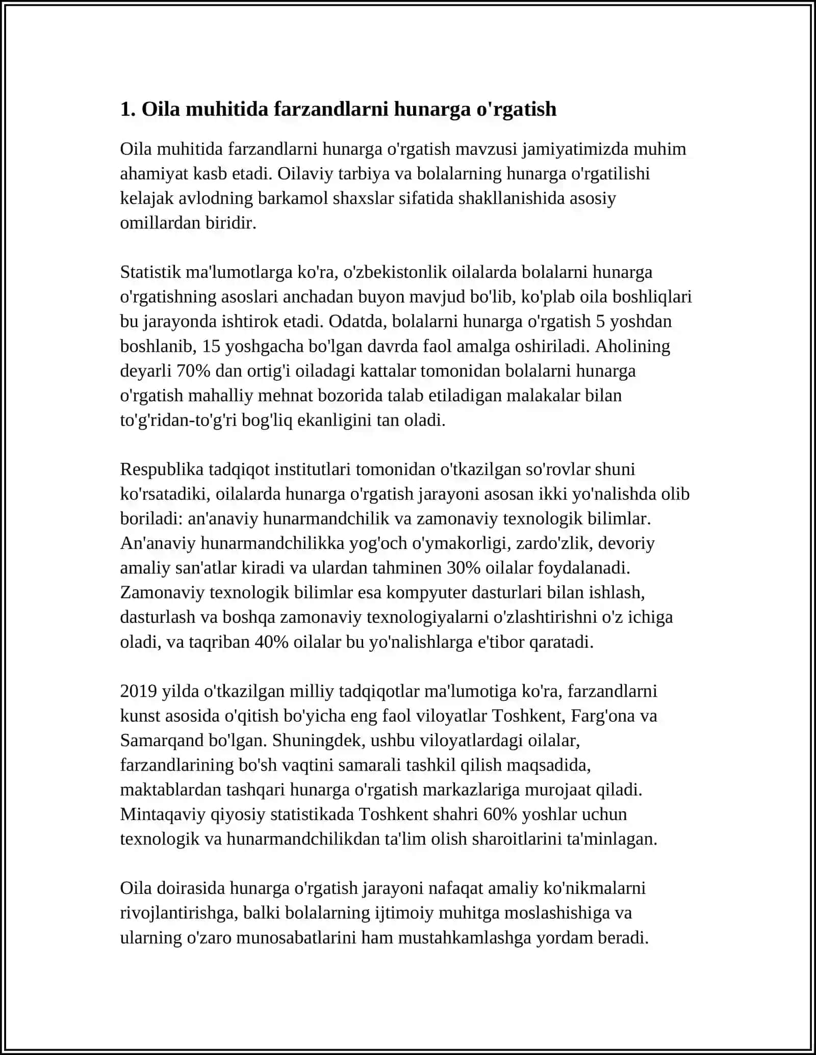 OILADA FARZANDLARNI HUNAR VA MEHNATGA QIZIQTIRISH MASALALARI 3