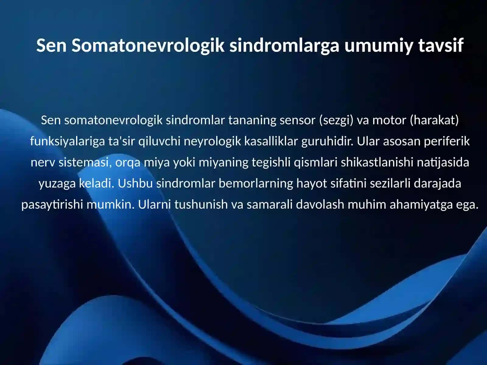 Somatonevrologik sindromlar 3