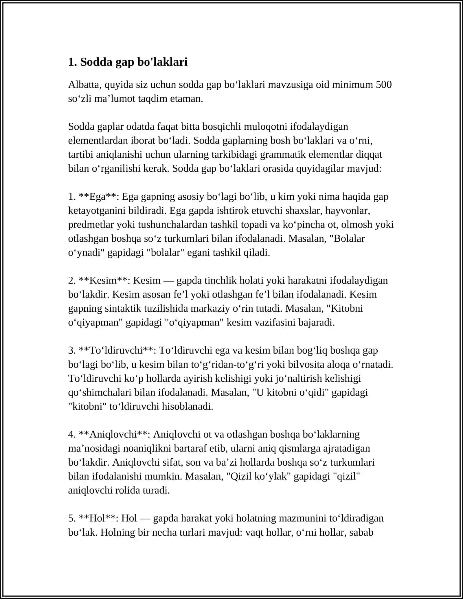 GAP BOʻLAKLARI 3