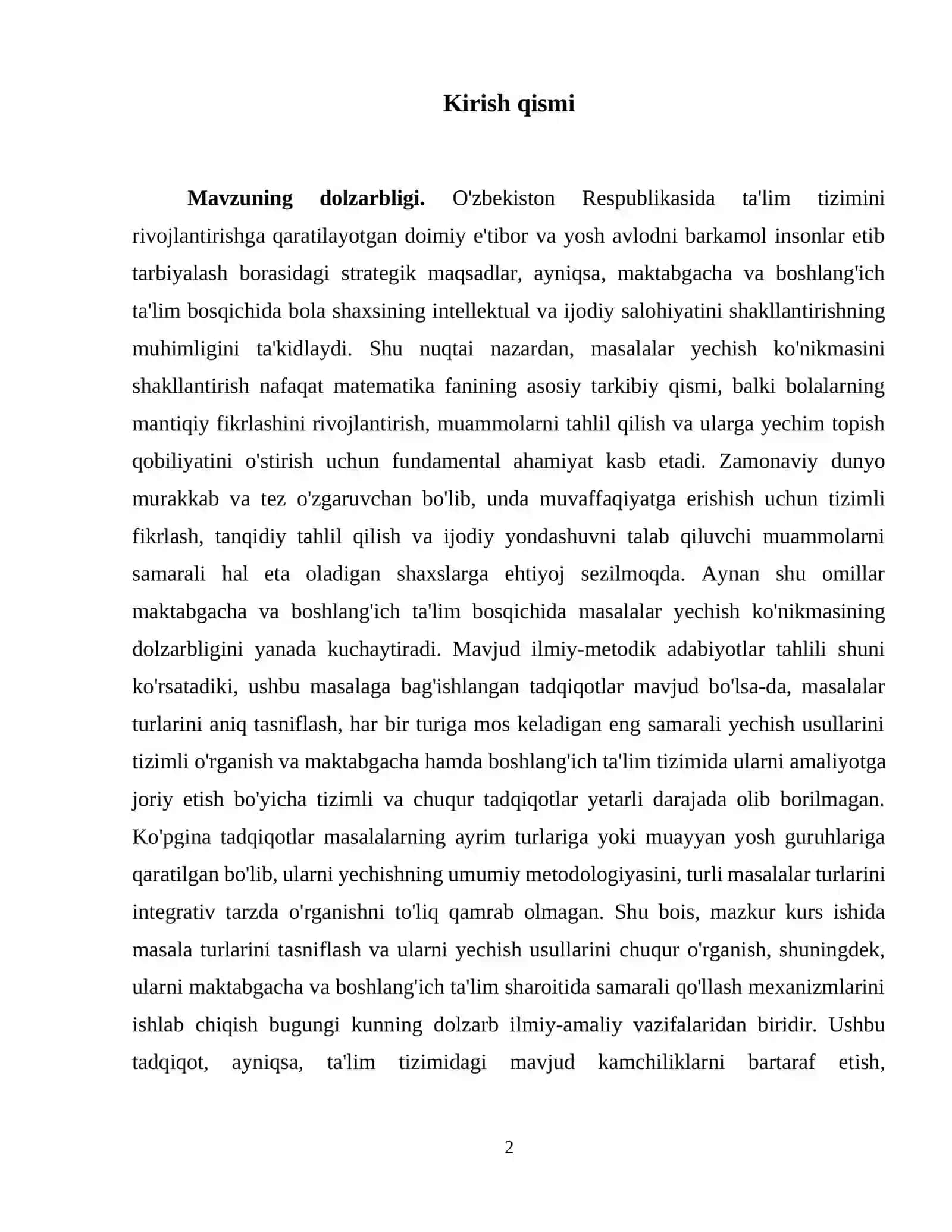 Masala turlari va ularni yechish usullari 3