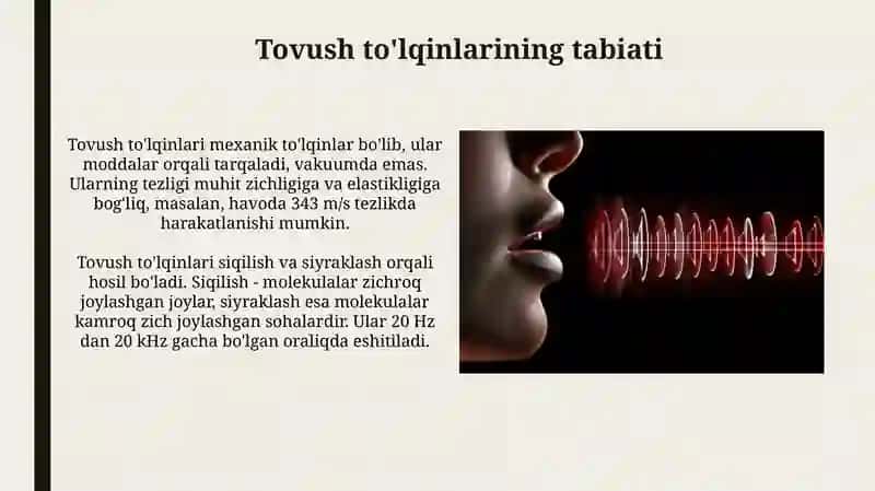 Tovush to'lqinlarining tabiati 3